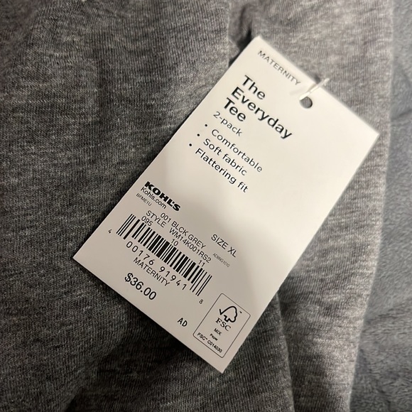 Black & gray maternity shirts - Picture 4 of 5